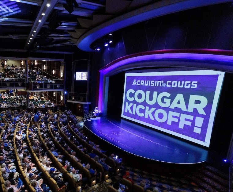 Cougar Kickoff on stage Cougar Kickoff on stage