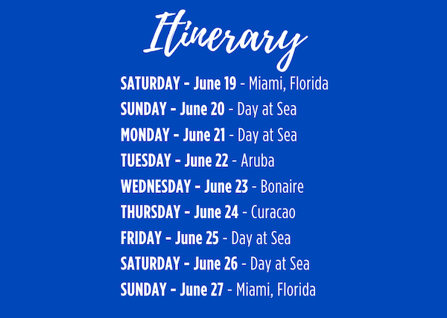 BYU Cruise 2 Itinerary Day by Day